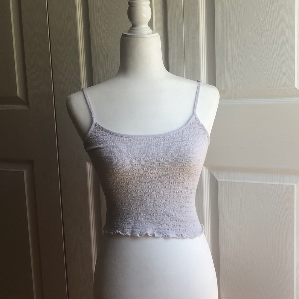 White tank top. Brandy Melville crop top.